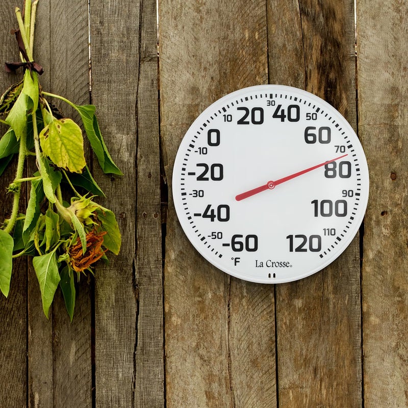 La Crosse Technology La Crosse 104-1522 8" Round Analog Dial Thermometer, White - Image 5